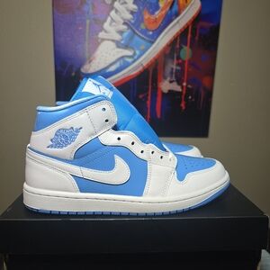 Air Jordan 1 Mid SE Men's Shoes White/ Legend Blue (FZ2142-114) Brad New!